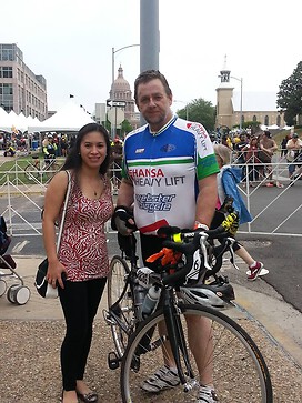 Standing with my wife after the MS150