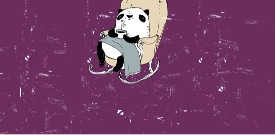 Sitting in chair with blanket and hot drink